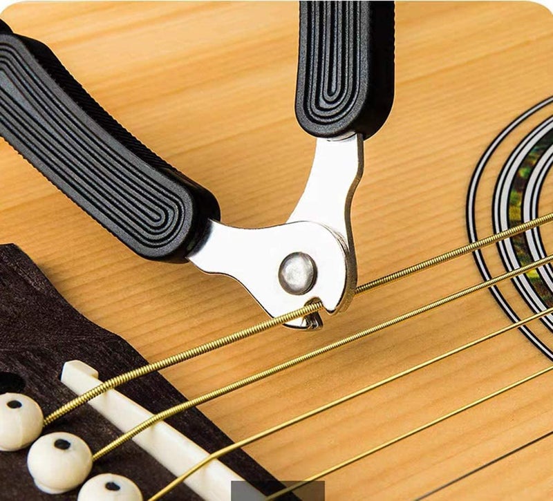 CC CAIHONG Guitar String Winder, Guitar String Winder Tool, Guitar Bridge Pin Puller and Cutter, 3 In 1 Multifunctional Guitar String Peg Tuner Winder for Acoustic Electric Guitar (Black) - Image 5