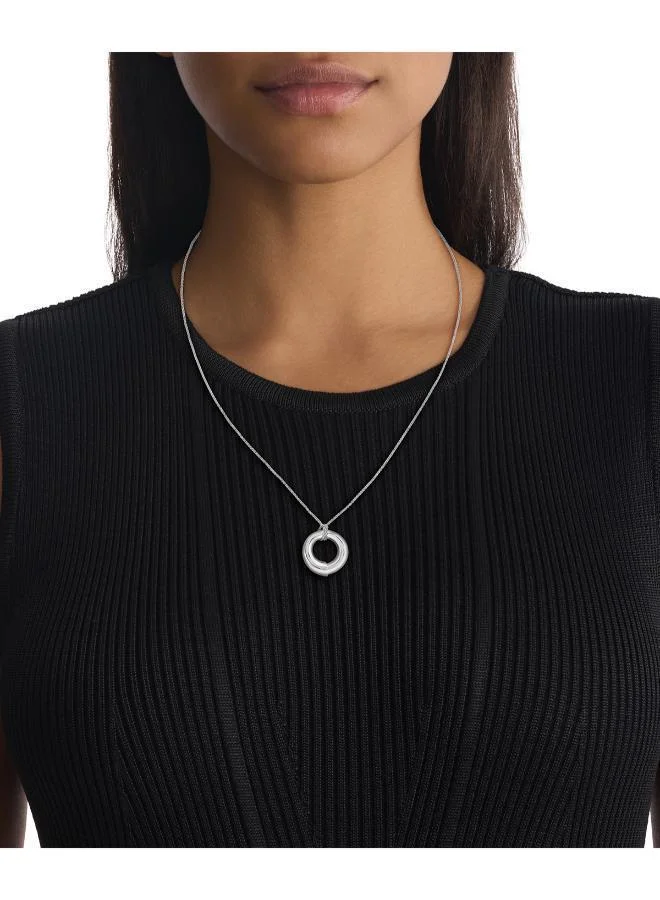 Calvin Klein  CK Spiral Collection Pendant Necklace For Women In Stainless Steel With A Charm - 35000760 for Women | Best Price UAE