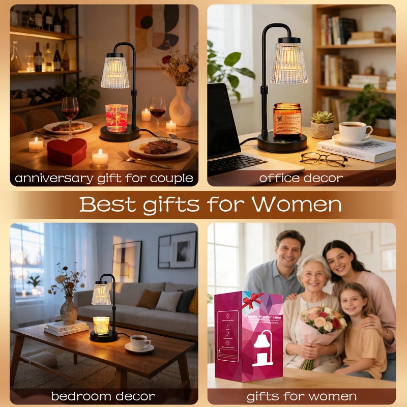 Banbanda Adjustable Candle Warmer Lamp with Timer: Birthday Valentine Galentine Gifts for Women for House Warming Gifts New Home Decor - Wax Melt Warmer for Jar Candles - Image 2