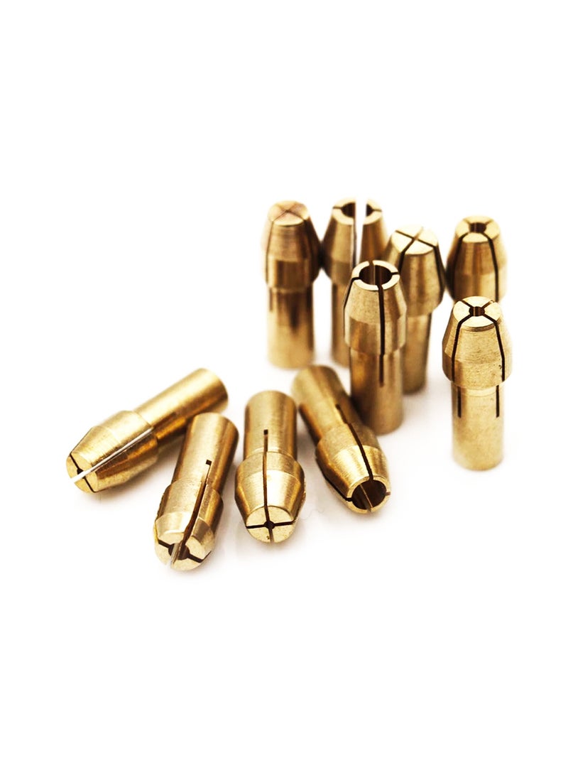 Yakumuz Collet Set For Dremel Rotary Tool Bits, Yakumuz 10 PCS Fine Copper Drill Chuck Collet Set Electric Grinder Quick Change Mini Drill Chuck Replacement Sets 0.5-3.2mm for Rotary Tools - Image 5