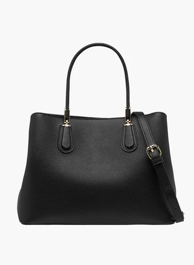 Flora Bella By Shoexpress Women Monogram Print Tote Bag with Handles and Zip Closure