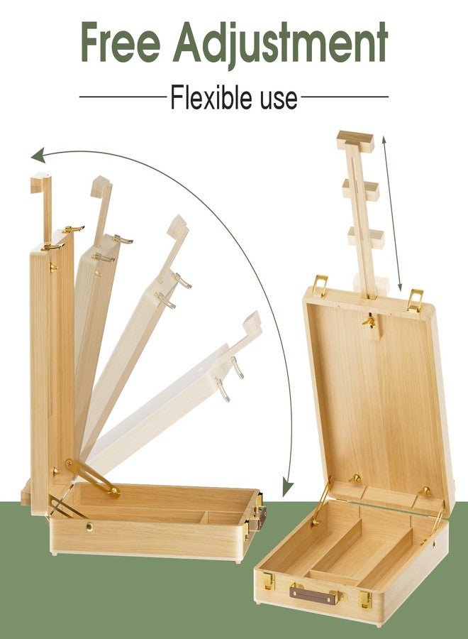 LUCYCAZ Tabletop Easel for Painting, Adjustable Wooden Sketchbox Art Easel, Portable Desktop Painting Easel for Adult, Student, Artist, Beginner - Image 4