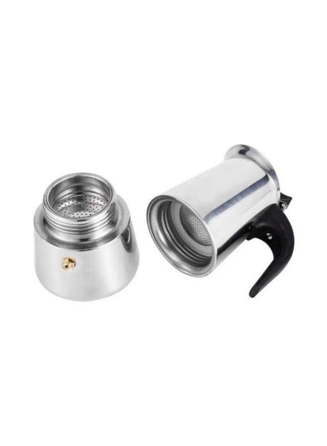 Stovetop Espresso Maker 4 Cups – Stainless Steel Moka Pot Coffee Maker with Heat Resistant Handle – Classic Italian Style Coffee Brewer - Image 3