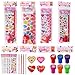 Lumiparty Valentines Day Gifts for Kids28 Pack Valentines Day Stationery Kids Includes Pencil Erasers Cards Stickers Stamper for Kids Valentines Day Party Favor Supplies School Classroom Exchange - Image 2
