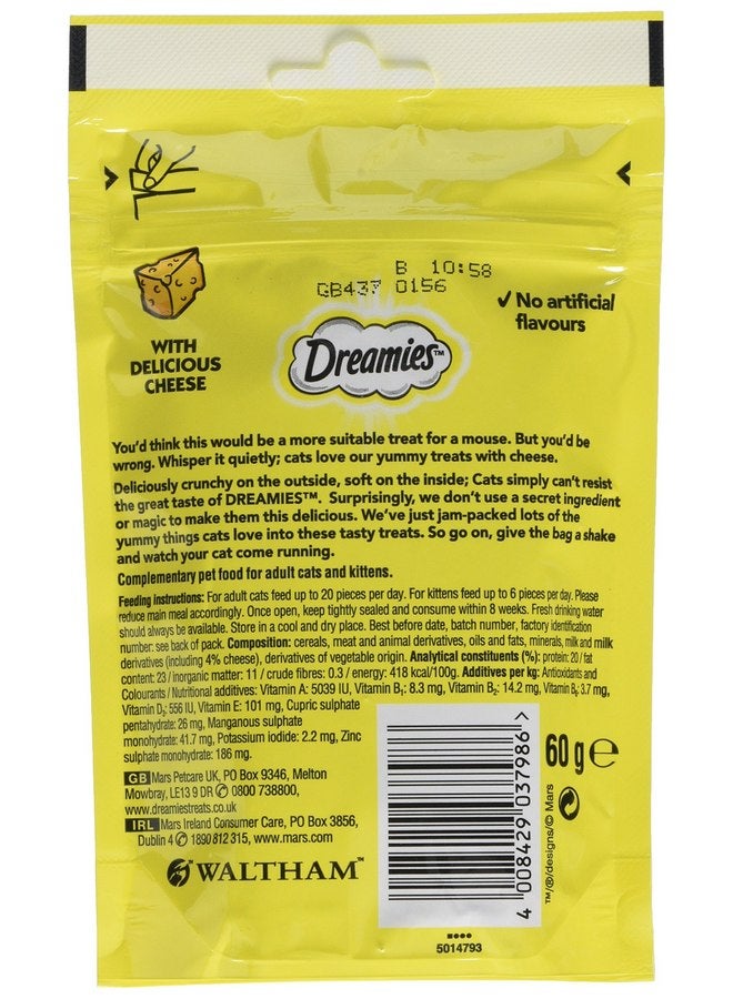 Dreamies Cat Treats 60G (Flavour: Cheese) - Image 2