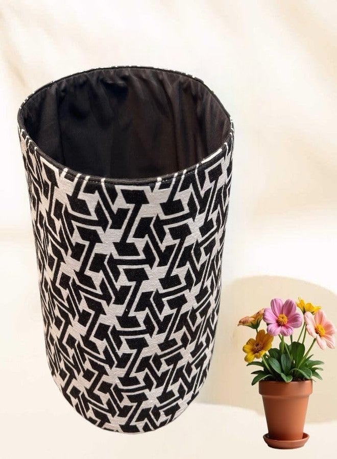 DOLCE CASA Jacquard Woven Laundry Basket for Blankets, Clothes,Pillows, Toys, Shoes Large Cotton Laundry Hamper for Bedroom & Living Room (14×12×14 Inch) (GEOMETRIC) - Image 3