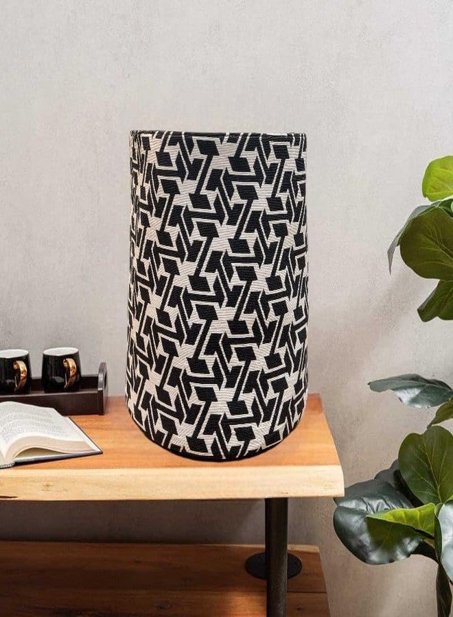 DOLCE CASA Jacquard Woven Laundry Basket for Blankets, Clothes,Pillows, Toys, Shoes Large Cotton Laundry Hamper for Bedroom & Living Room (14×12×14 Inch) (GEOMETRIC) - Image 2