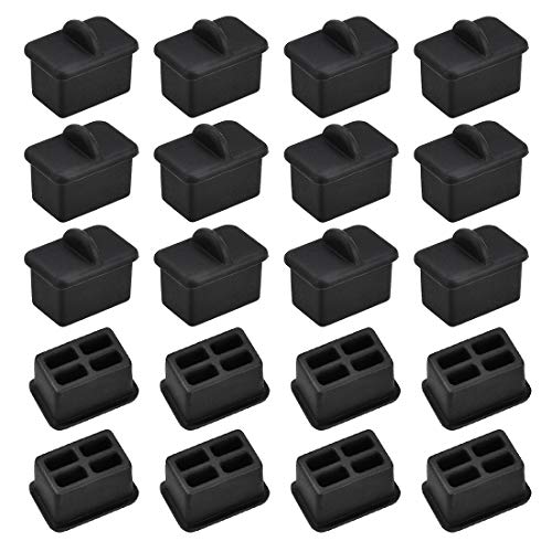 uxcell 20pcs SFP-A Silicone Protectors Port Anti Dust Cap Cover Black - Image 5