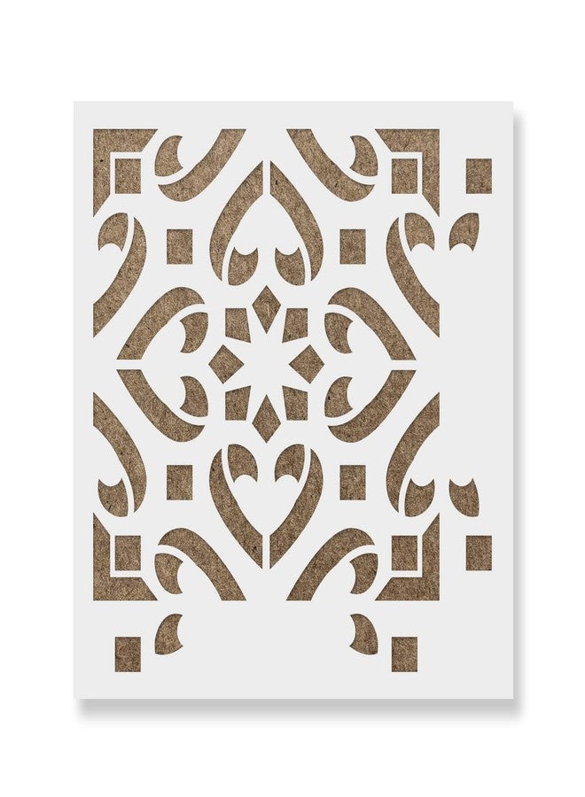 Stencil Revolution Inima Tile Stencil - Reusable Floor Tile Stencils for Painting Custom Floors, Walls, Furniture and More! - Image 1