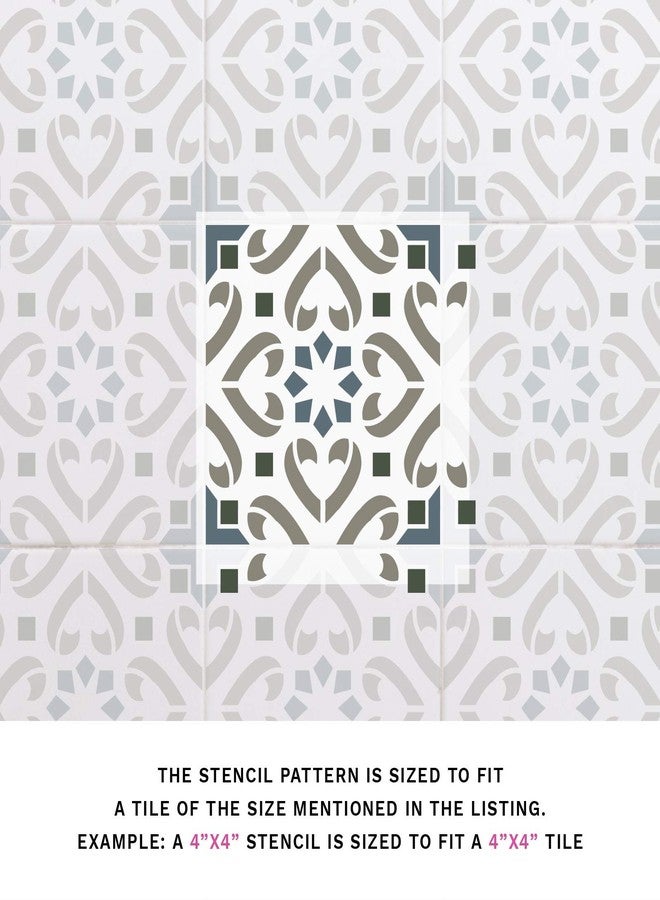 Stencil Revolution Inima Tile Stencil - Reusable Floor Tile Stencils for Painting Custom Floors, Walls, Furniture and More! - Image 3