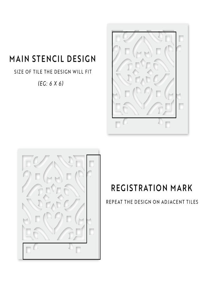 Stencil Revolution Inima Tile Stencil - Reusable Floor Tile Stencils for Painting Custom Floors, Walls, Furniture and More! - Image 4