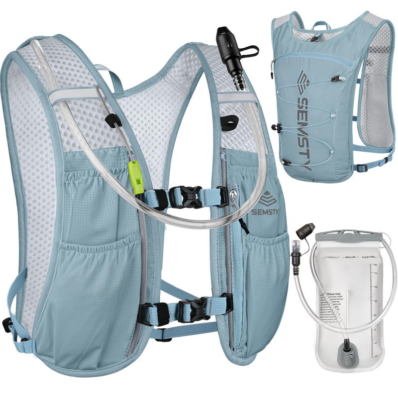 Semsty Running Hydration Vest 5L, Hydration Vest Pack with 1.5L Water Bladder,Lightweight Water Backpack for Hiking Running Cycling - Image 1