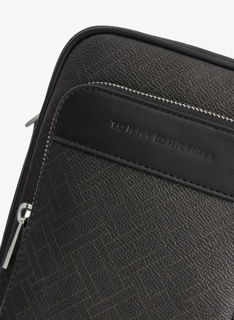 Tommy Hilfiger Black Hilfiger Flag Crossbody Reporter Bag for Men | Best Price UAE