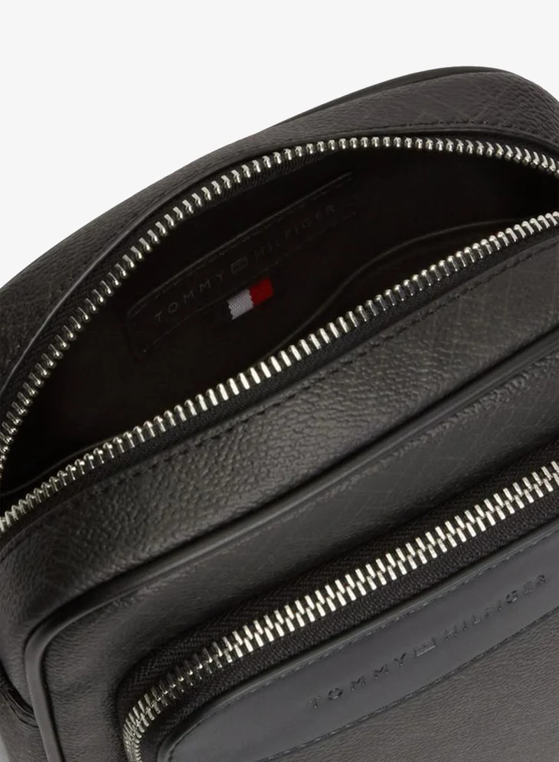 Tommy Hilfiger Black Hilfiger Flag Crossbody Reporter Bag for Men | Best Price UAE