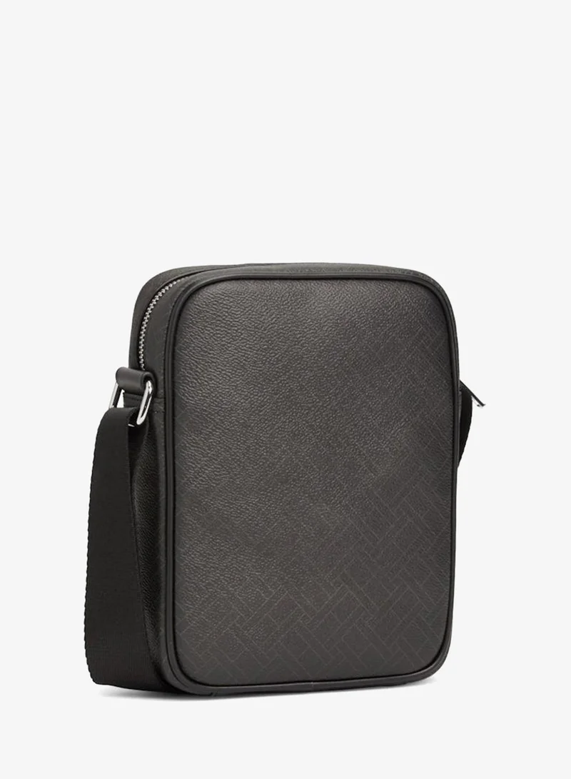 Tommy Hilfiger Black Hilfiger Flag Crossbody Reporter Bag for Men | Best Price UAE