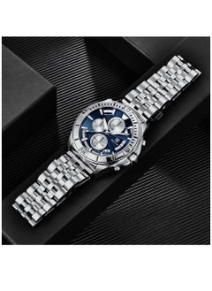 BENYAR Watches for Men Luxury Stainless Steel Quartz Water Resistant Watch 5180WTBU  - Image 4
