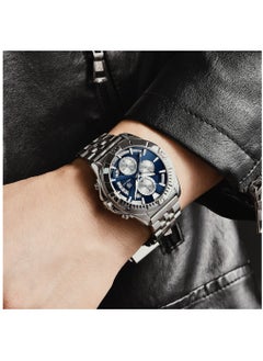 BENYAR Watches for Men Luxury Stainless Steel Quartz Water Resistant Watch 5180WTBU  - Image 3