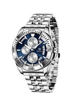 BENYAR Watches for Men Luxury Stainless Steel Quartz Water Resistant Watch 5180WTBU  - Image 2