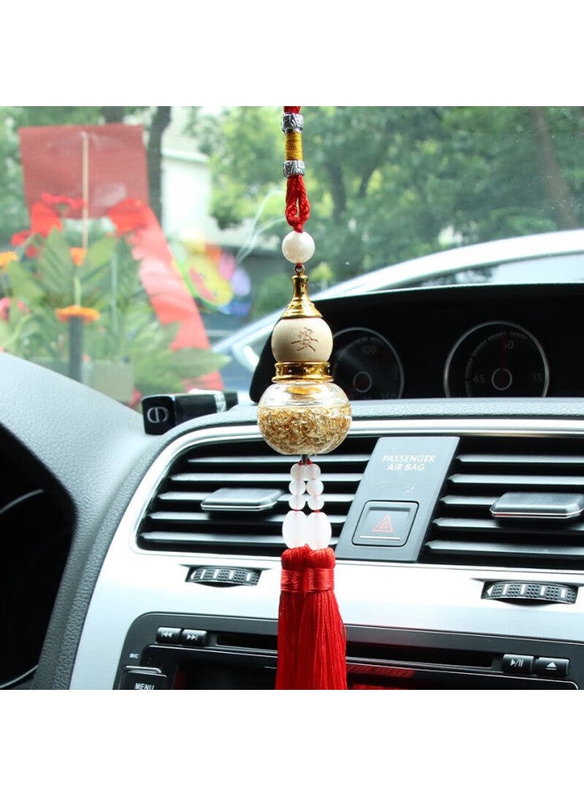 Extreme Space Jidukongjian Car Pendant For Men, Gourd-shaped Perfume Charm, Rearview Mirror Decoration, Safety Amulet Pendant, Gold Foil Versio - Image 1