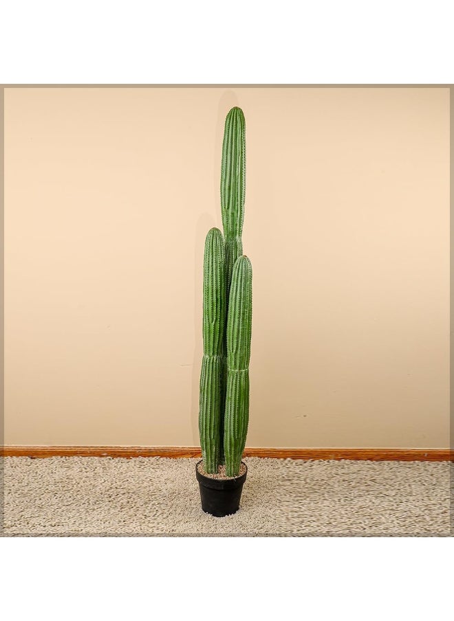 Yatai - YATAI Artificial Cactus Plants, Lifelike Artificial Plants with Pots, Sturdy & Long-Lasting Fake Tree Plant, Vibrant Green, Easy Care & No Maintenance Fake Plants, Ideal for Home & Office Decor (146cm - Image 1