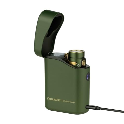 OLIGHT Baton4 Premium Edition EDC Flashlights 1300 Lumens with Type-C Charging Box, Powered by Rechargeable Battery, Small Bright Light IPX8 Waterproof for Emergencies Outdoors (OD Green) - Image 1