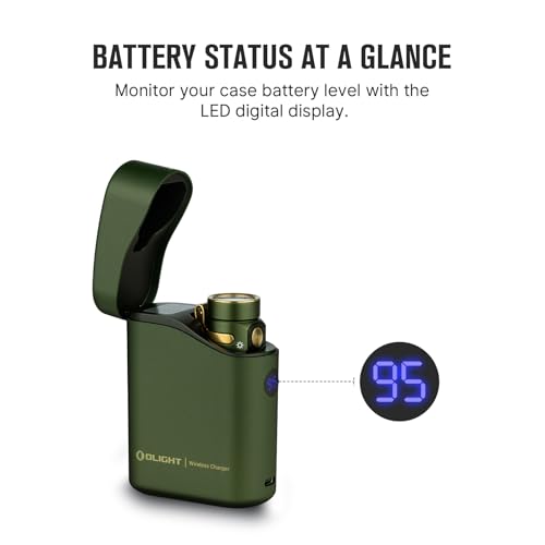 OLIGHT Baton4 Premium Edition EDC Flashlights 1300 Lumens with Type-C Charging Box, Powered by Rechargeable Battery, Small Bright Light IPX8 Waterproof for Emergencies Outdoors (OD Green) - Image 5
