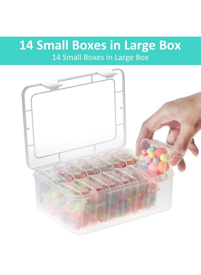 SUPVOX Supvox® 15 Pcs Transparent Jewelry Organizer Box Set, Plastic Storage Cases for Earrings, Ear Studs, Rings, Necklace, Multi Purpose Small Storage Case for DIY Crafting, Beading, Diamond Painting  - Image 3