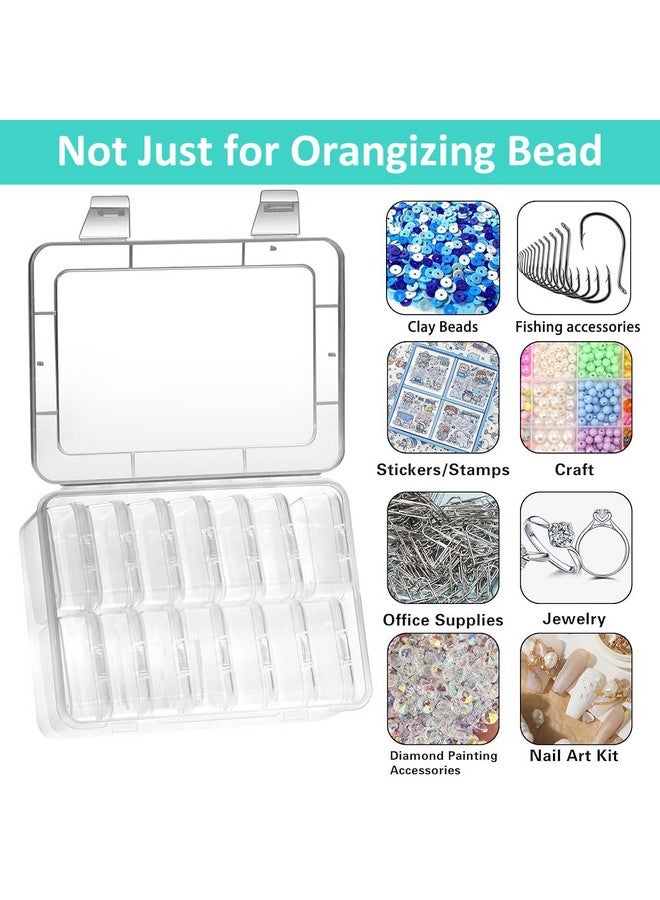 SUPVOX Supvox® 15 Pcs Transparent Jewelry Organizer Box Set, Plastic Storage Cases for Earrings, Ear Studs, Rings, Necklace, Multi Purpose Small Storage Case for DIY Crafting, Beading, Diamond Painting  - Image 4