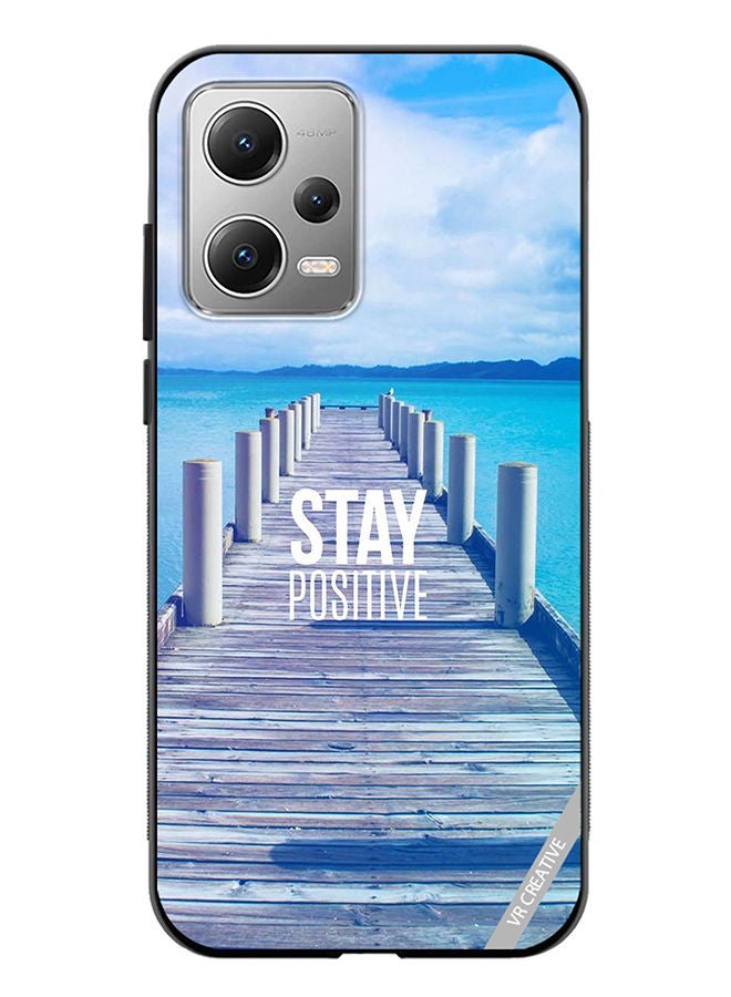 VR CREATIVE Protective Case Cover For Xiaomi Redmi Note 12 Stay Positive Design Multicolour - Image 1