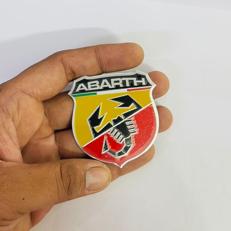 AUTO MT Abarth Sticker 6cmx5.6cm Metal Emblem Self Adhesive Badge CAR 3D Metal Logo Emblem 3D Badge Auto Racing Sport Sticker Decal-1Piece - Image 2