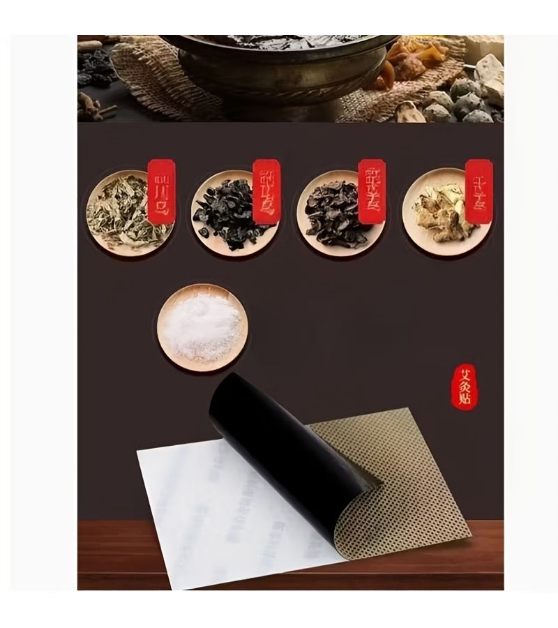 200 Pcs Ginger And Mugwort Moxibustion Patches For Neck Knees Joints Whole Body Unisex Warm Pain Relief Therapy - Image 3