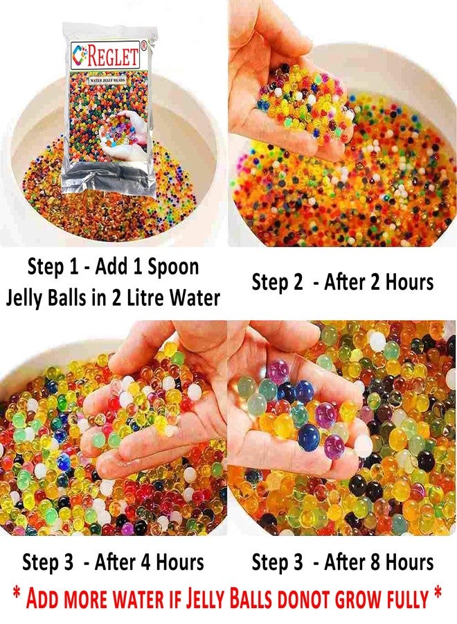 REGLET 50 Grams Polymer Jelly Beads (Multicolour) - Super Absorbent Crystal Balls - Magic Water Beads for Plants - Image 2