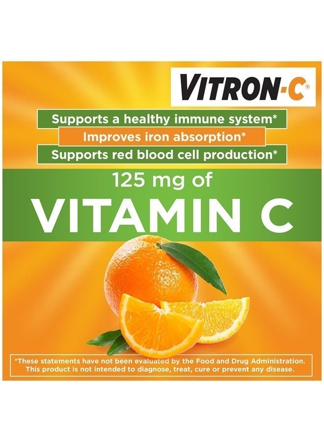 Vitron-C Iron Supplement, Once Daily, High Potency Iron Plus Vitamin C, Support Red Blood Cell Production, Dye Free Tablets, 60 Count, 2 Pack - Image 4