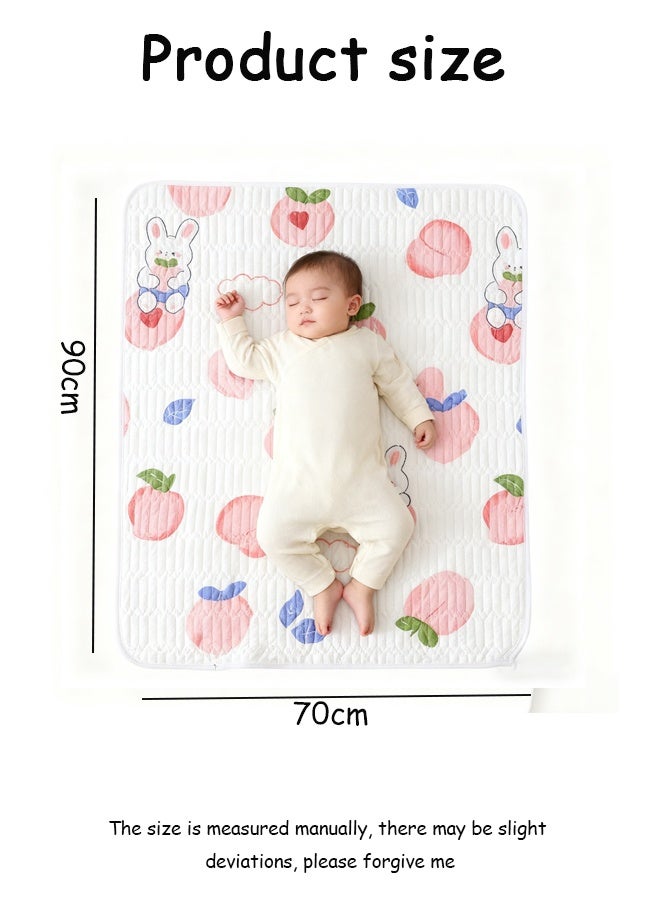 Vinnatsu Baby Waterproof Changing Pad Liners Waterproof and Anti-slip Bed sheet  - Quilted Thicker Ultra Soft Changing Table Cover Liners for Baby Toddler Children Pet and Adults - Durable & Easy to Clean - Radish - 70×90 CM - Image 2