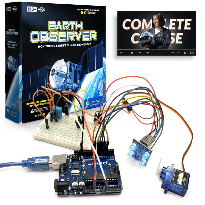 LINGO Earth Observer STEM Coding Kit Build Code Your Own Satellite to Monitor Earths Climate from Space Science Kits for Ages 13 Years for Birthdays Holidays - Image 2