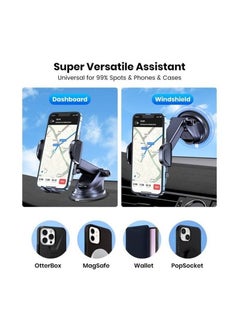 Admos ADMOS AM301 2 in 1 Multi Stand Car Mobile Holder Fits On Dashboard Windshield AC Vent Suction Cup Phone Holder  - Image 5