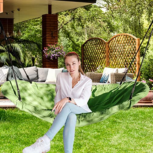 HI SUYI Large Boat Swing 66Hanging Hammock Lounger Platform Porch Tree Swing for Backyard Beach Park Playground Teens and Adult - Image 5