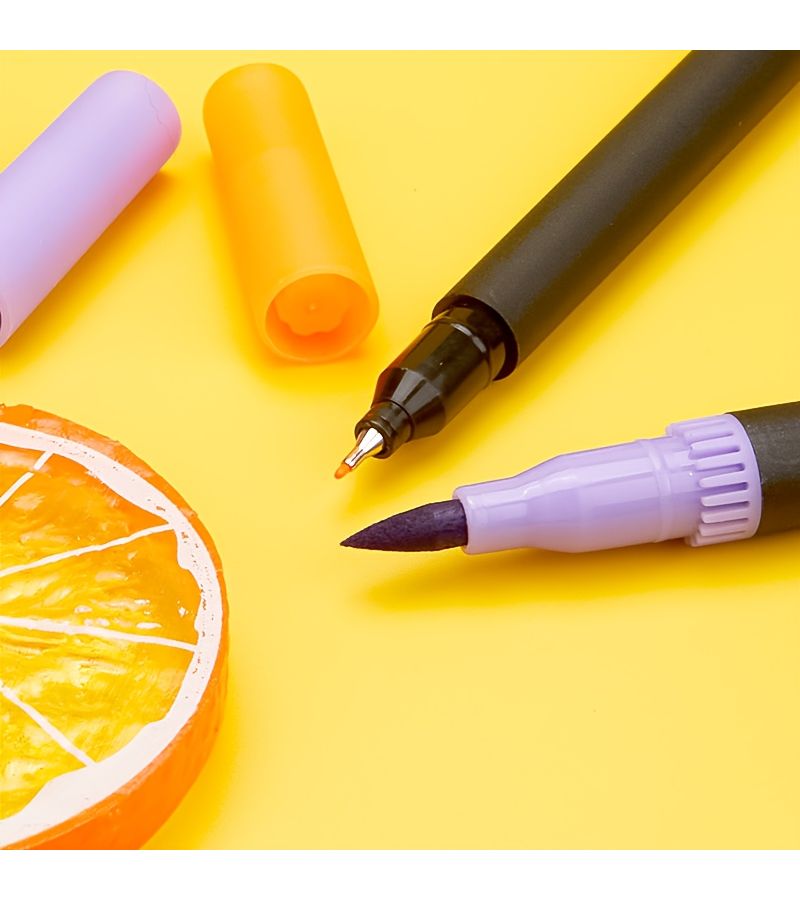 24 Color Double Headed Watercolor Pens Set for Back to School Painting Sketching - Image 4
