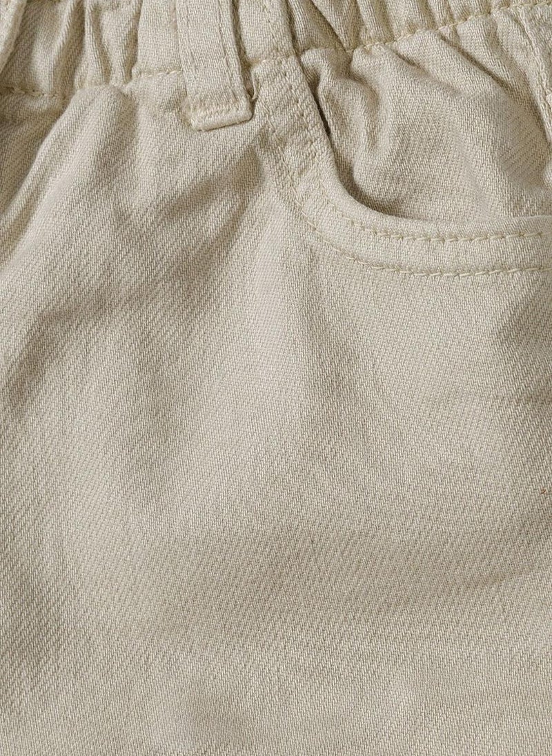 مينوتي شورت للبنات المراهقات بحافة مهترئة وخصر مطاطي مريح - Image 3