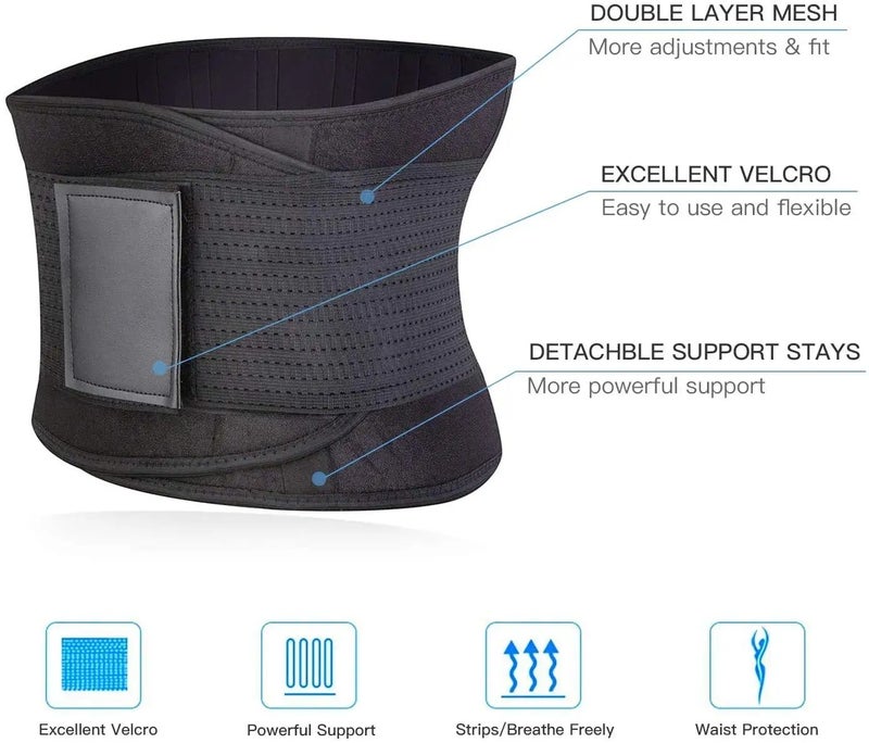 Bluejw Slimming Belt Lightweight Breathable Waist Trainer Sweat Belt Postpartum Recovery Body Shaper for Women Waist Trimmers - Image 3