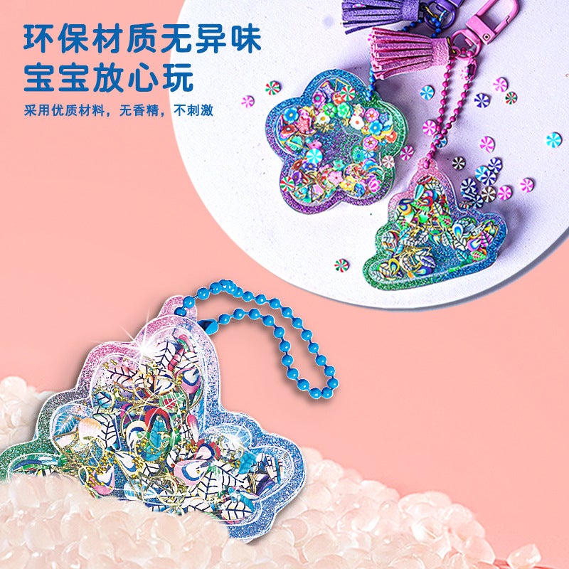 Resin Crystal Epoxy Girl Handmade Diy Material Package Creative Keychain Pendant Children'S Toys - Image 4