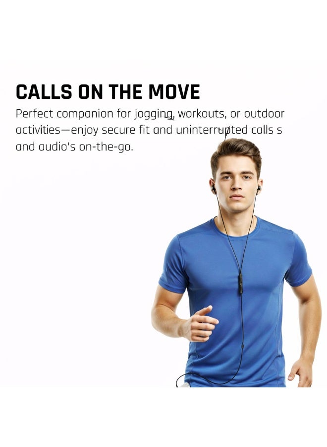 HAMZONE Wired Headphones with Mic, Hi-Fi Stereo Sound, Deep Bass, Noise Isolation, 3.5mm Jack, 1.2m Cable, In-Line Control, Compatible with Android, Laptop & Tablets - Image 5