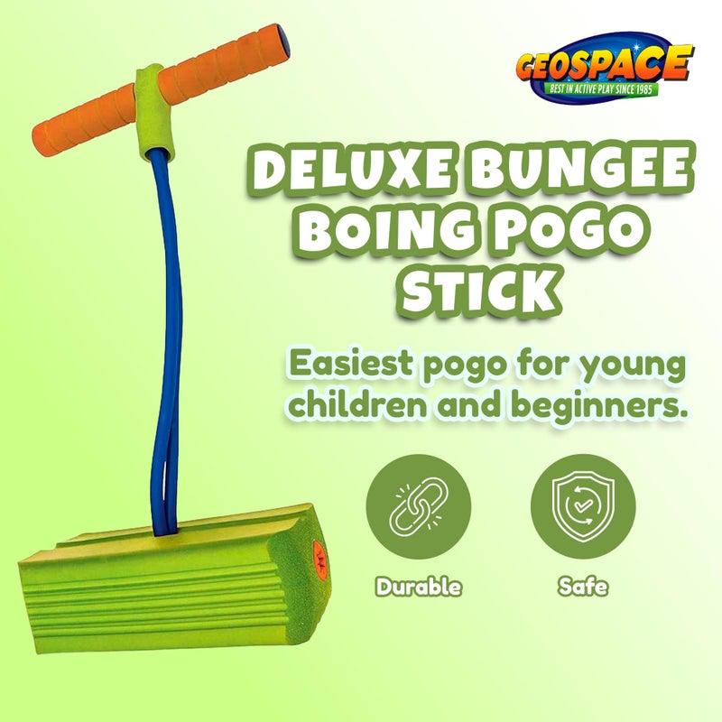Geospace Jumparoo Deluxe Bungee Boing Foam Bouncing Toy - The Squeakiest, Easiest Pogo Stick Ever! for Kids 3 Years & Up, Pogo Stick - Image 3