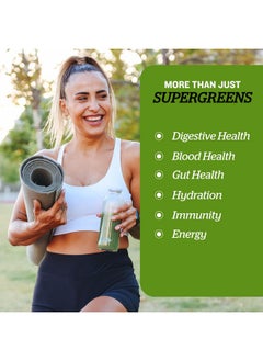 sunfood superfoods Sunfood Superfoods Super Greens Powder, Organic Green Juice/Smoothie Mix w/Digestive Enzymes & Probiotic for Gut Health, Good Source of Liquid Chlorophyll, Spirulina & Chlorella, 8 oz, 22 Servings  - Image 2