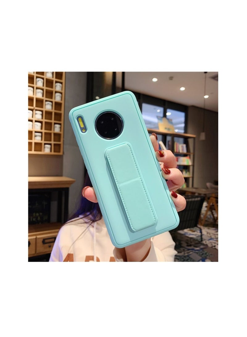 اس-توب حافظة حماية مصممة بغطاء مغناطيسي ومزودة بسوار معصم للحمل تتوافق مع جوال سامسونج جالكسي / S21 FE ( اللون تيفاني ) - Image 3