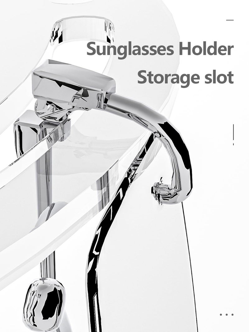 Ausalivan Acrylic Sunglasses Holder Stand Clear 360 Rotating  Eyeglasses Display Rack  Clear Eyewear Room Tabletop Glasses Storage Organizer (Acrylic Toroidal Sunglasses Stand) - Image 5