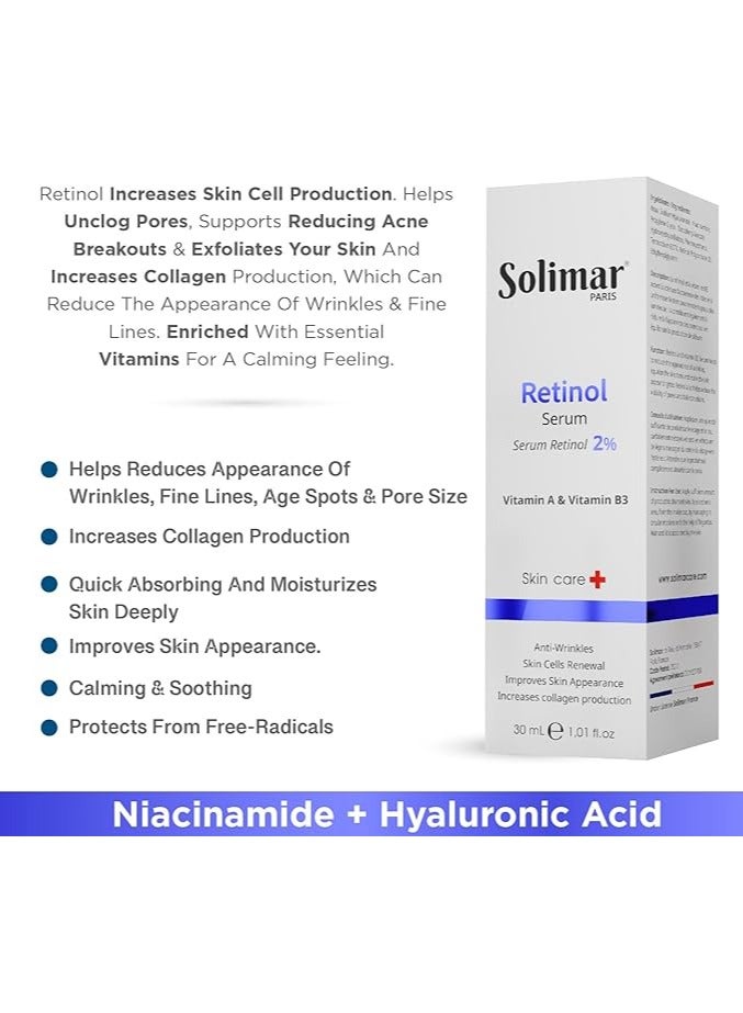 Solimar Paris سيروم ريتينول سوليمار باريس 30 مل - يقشر، يقلل من الخطوط الدقيقة ويفتح المسام - Image 3
