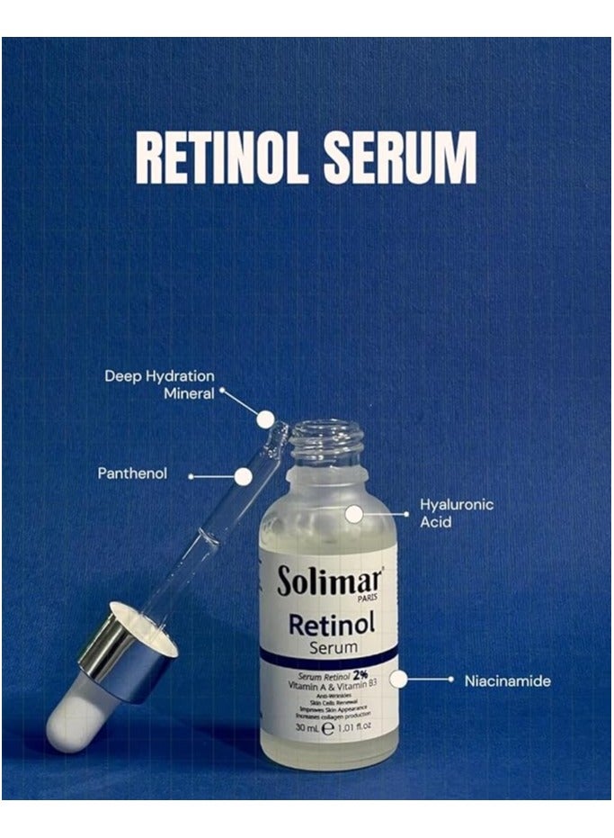 Solimar Paris سيروم ريتينول سوليمار باريس 30 مل - يقشر، يقلل من الخطوط الدقيقة ويفتح المسام - Image 5
