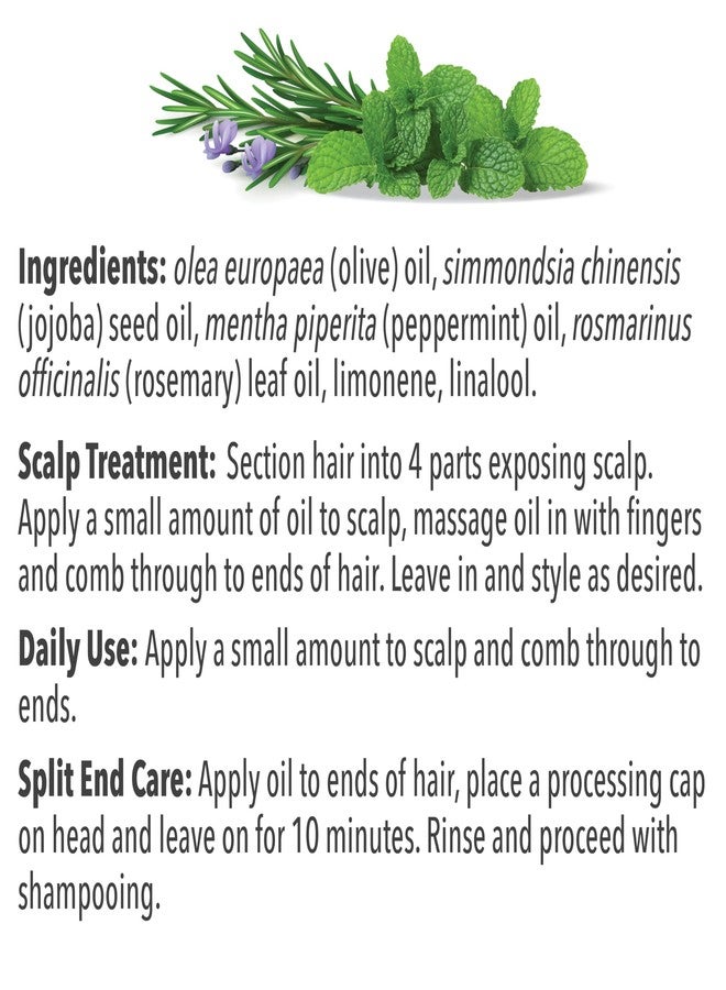 Botanic Spa Botanical Hair Oil with Rosemary and Peppermint - Nourish and Strengthen 2 fl. oz. - Image 2