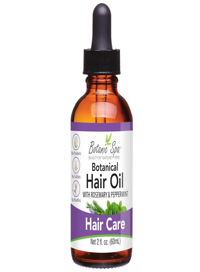 Botanic Spa Botanical Hair Oil with Rosemary and Peppermint - Nourish and Strengthen 2 fl. oz. - Image 1